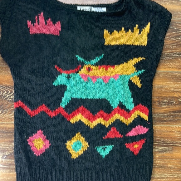 Vintage 80's Segue Sleeveless Sweater Small - Picture 4 of 7